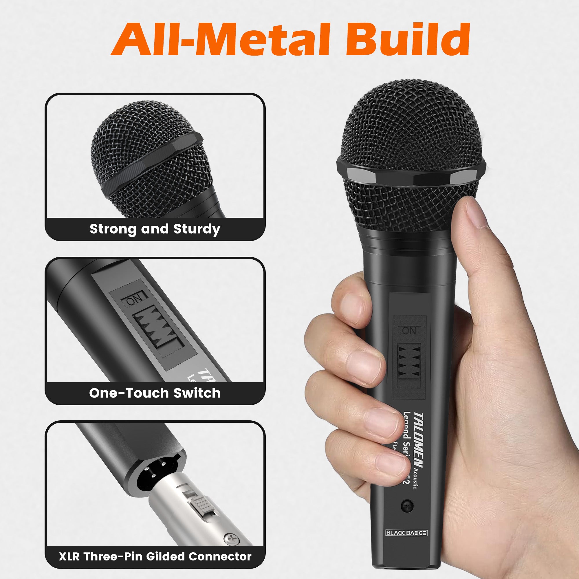 Talomen L52 Professionelles Gesangsmikrofon 【Black Badge】