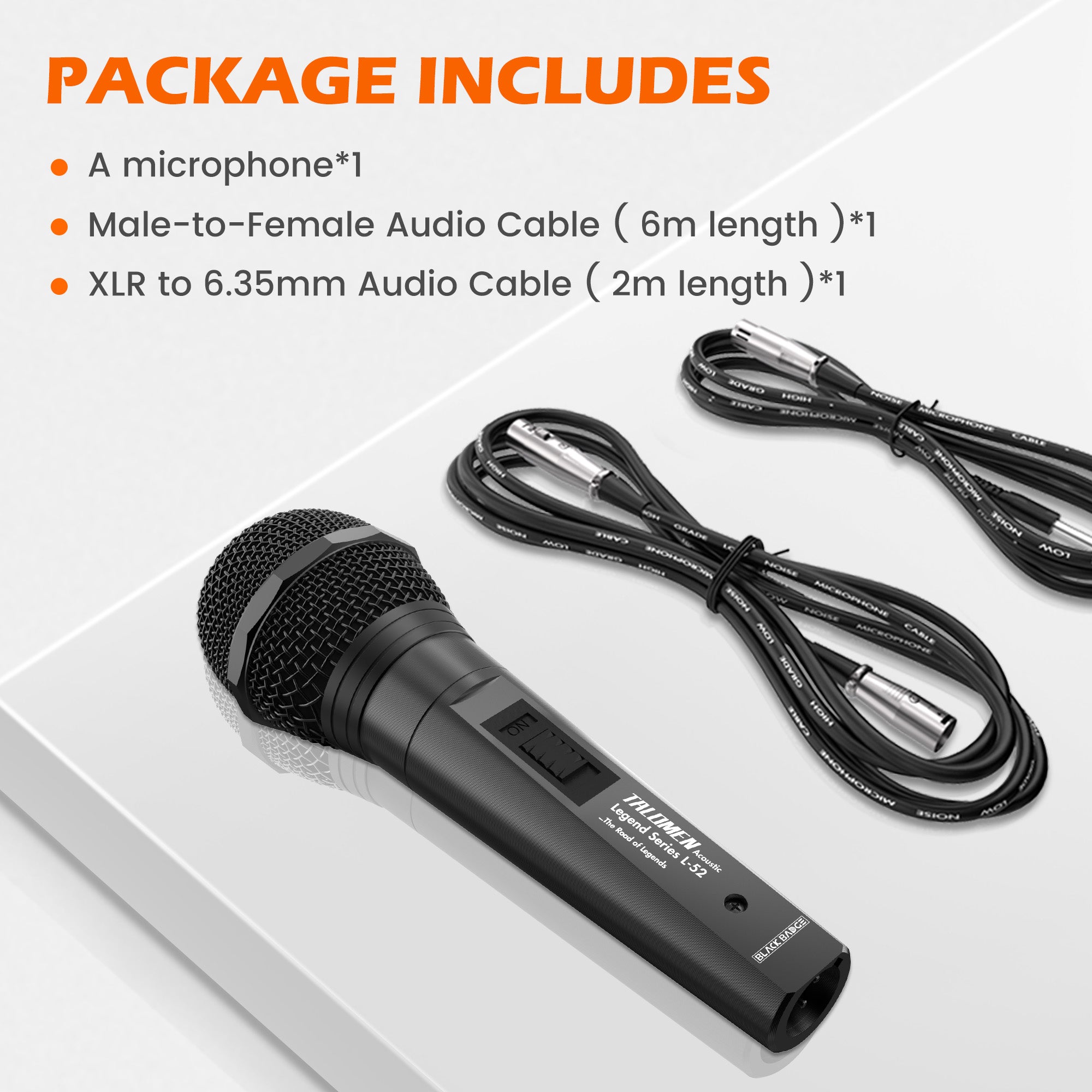 Talomen L52 Professionelles Gesangsmikrofon 【Black Badge】