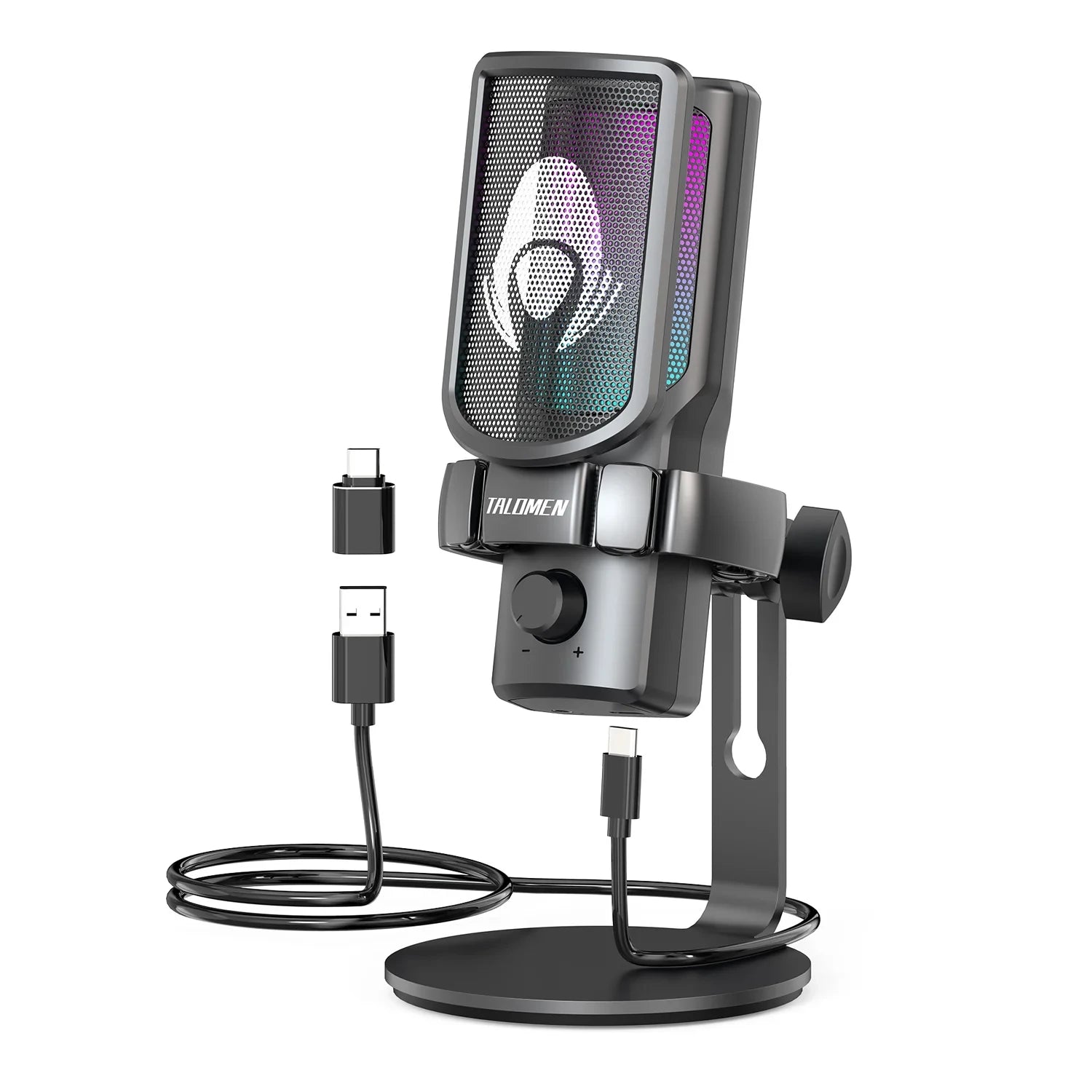 Talomen EYAS | USB-Mikrofon für PC, Podcast, Streaming, Aufnahme, Chat, PS4, PS5