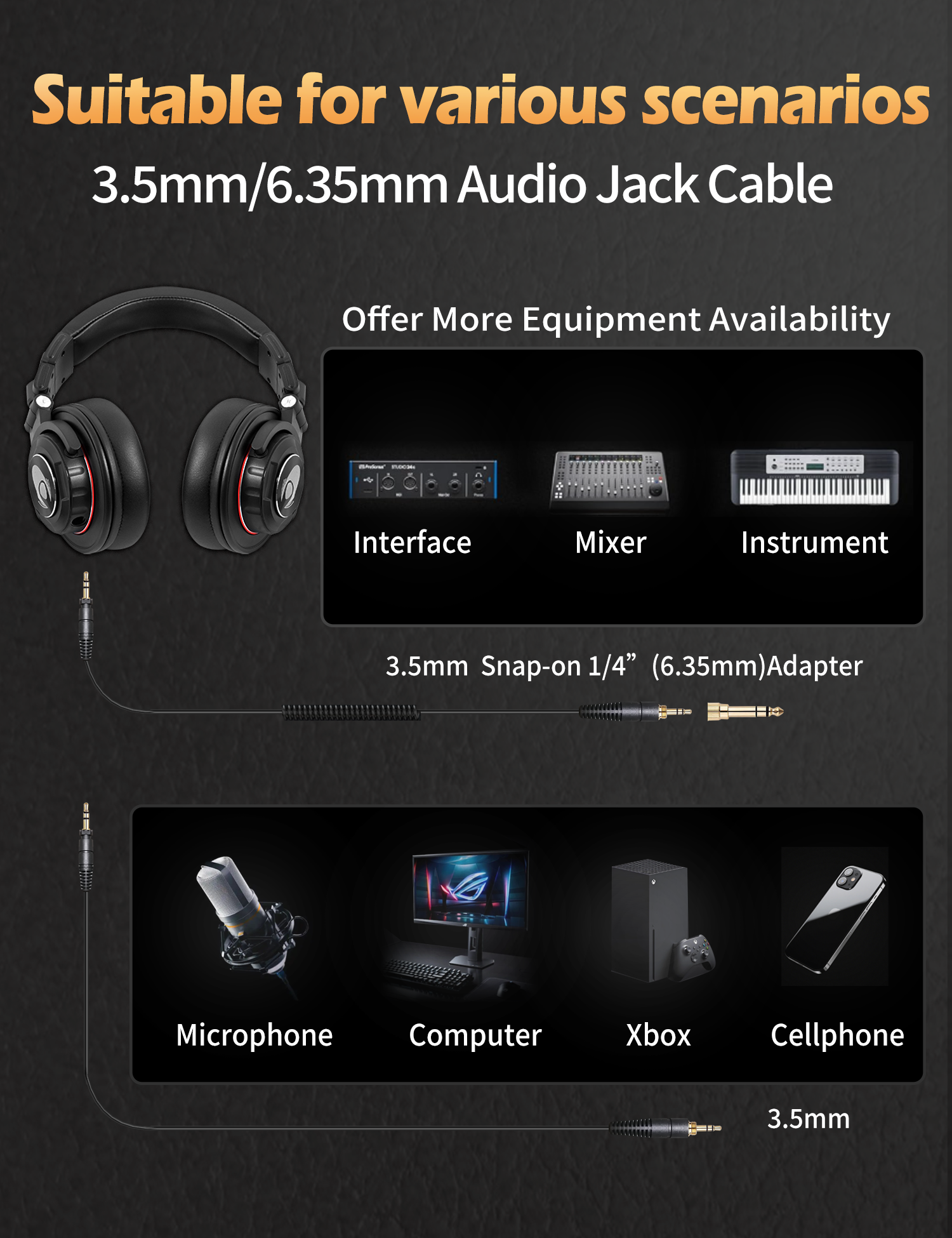 Talomen Ti660x | Auriculares con cable de monitorización de estudio profesional