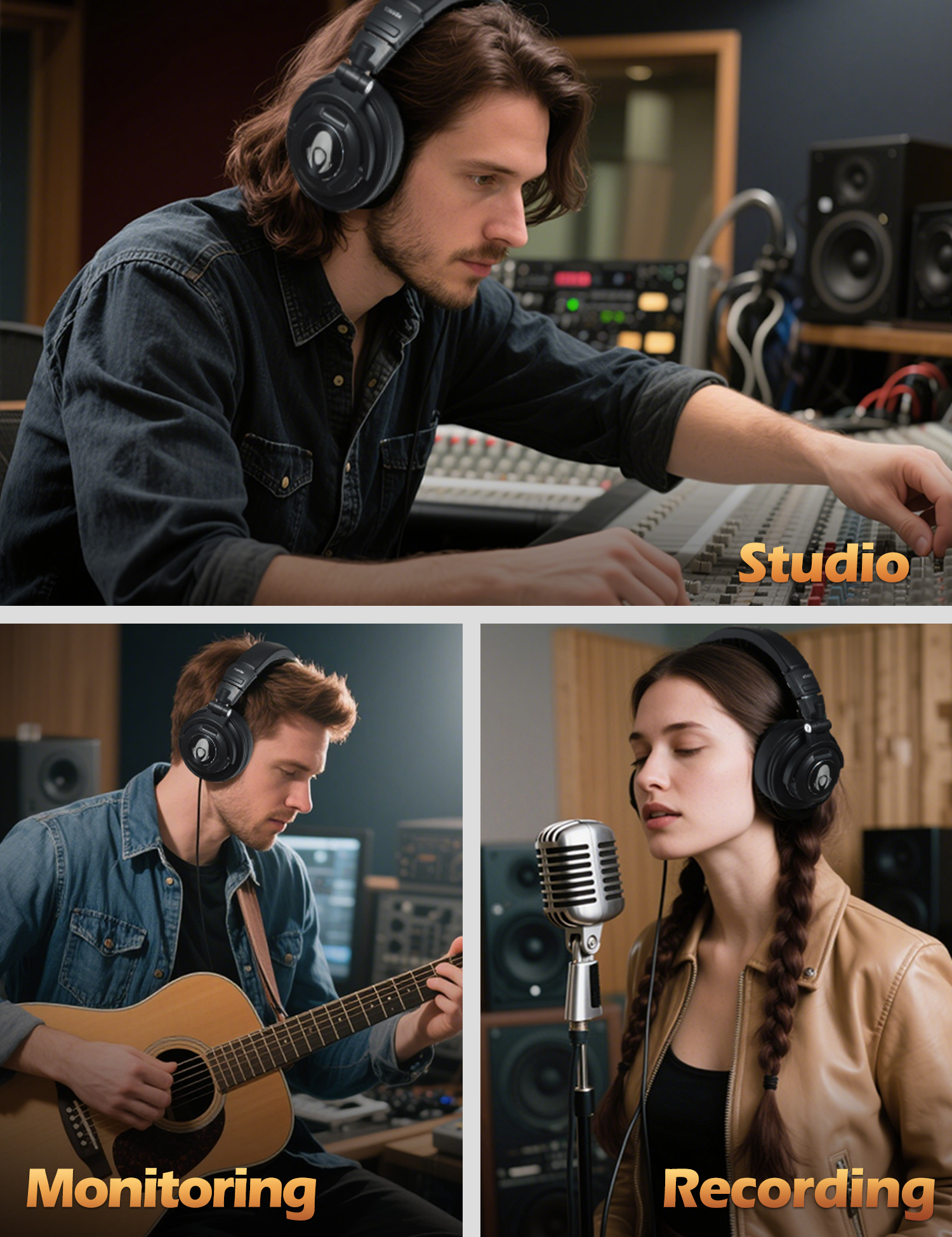 Talomen Ti660x | Auriculares con cable de monitorización de estudio profesional